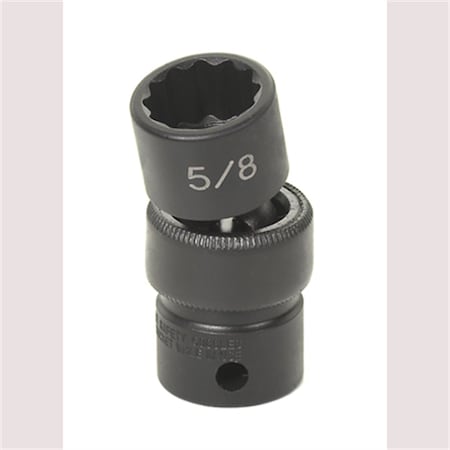 Grey Pneumatic 3/8" Drive, 5/8 Size, SAE Socket, 12 Points, 5/8", 3/8"D, Univ 12pt., Blk 1120U