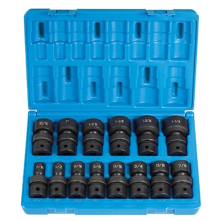 Grey Pneumatic 1/2"DR 12PT SAE UNIVERSAL SET 1714U