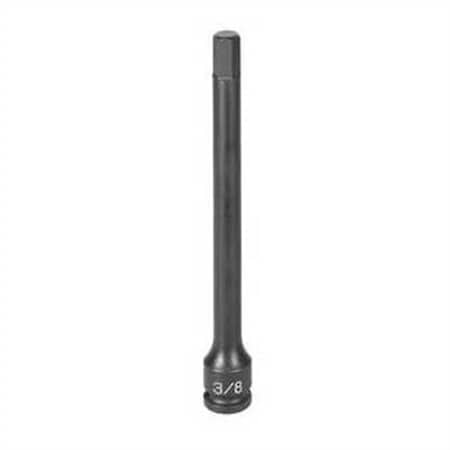 Grey Pneumatic 3/8" Drive, 10mm Size, Metric Socket, 6 Points, 10mm, 3/8"D, Impact, Hex Lg M, Blk 19106M