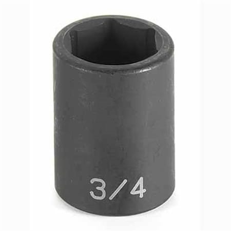 Grey Pneumatic 1/2" Drive, 8mm Size, Metric Socket, 6 Points, 8mm, 1/2"D, Impact, 6pt., Blk 2008M
