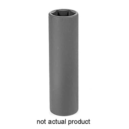 Grey Pneumatic 1/2" Drive, 15mm Size, Metric Socket, 6 Points, 15mm, 1/2"D, Impact, 6pt., D, Blk 2015XMD