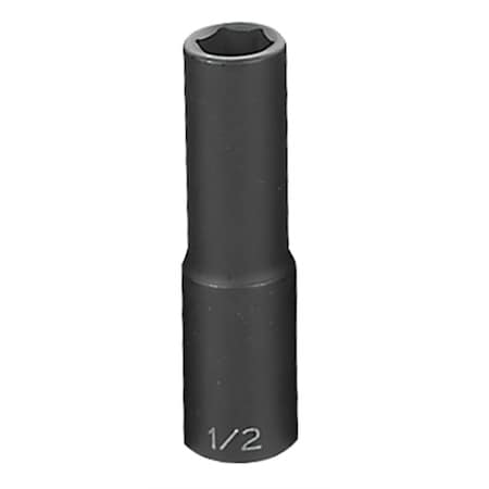 Grey Pneumatic 1/2" Drive, 1/2 Size, SAE Socket, 6 Points, 1/2", 1/2"D, 6pt. D 2016D