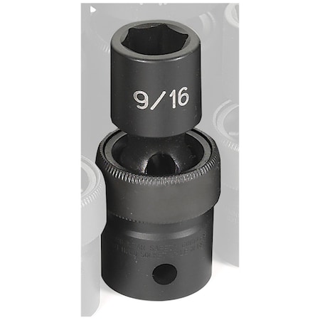 Grey Pneumatic 1/2" Drive, 9/16 Size, SAE Socket, 6 Points 2018U