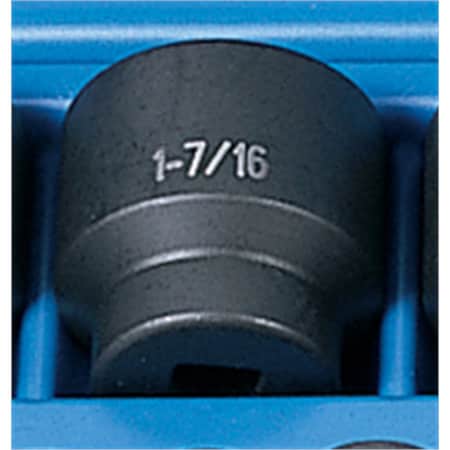 Grey Pneumatic 1/2" Drive, 1-7/16" Size, SAE Socket, 6 Points, 1-7/16", 1/2"D, 6pt. 2046R