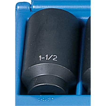 Grey Pneumatic 1/2" Drive, 1-1/2 Size, SAE Socket, 6 Points 2048D
