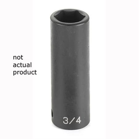 Grey Pneumatic 1/2" Drive, 1-3/4 Size, SAE Socket, 6 Points 2056D