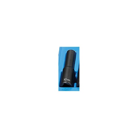 Grey Pneumatic 1/2" Drive, 10mm Size, Metric Socket, 12 Points, 10mm, 1/2"D, Impact, 12pt., D 2110MD