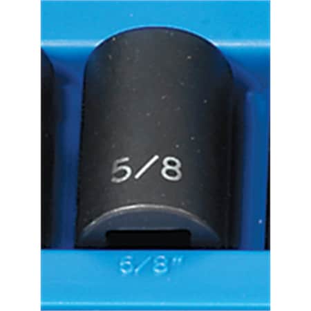 Grey Pneumatic 1/2" Drive, 5/8 Size, SAE Socket, 12 Points 2120R
