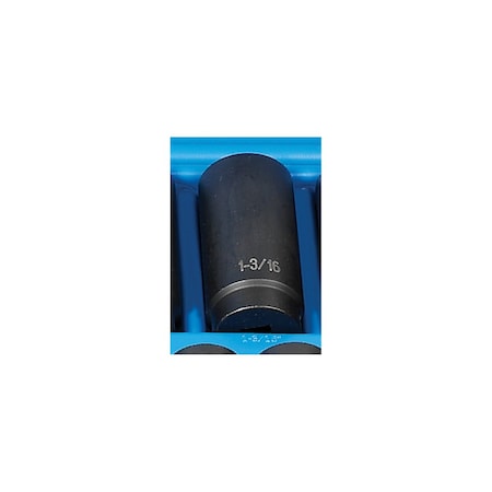 Grey Pneumatic 1/2" Drive, 1-3/16 Size, SAE Socket, 12 Points, 1-3/16", 1/2"D, 12pt. D 2138D