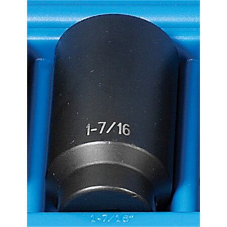 Grey Pneumatic 1/2" Drive, 1-7/16 Size, SAE Socket, 12 Points, 1-7/16", 1/2"D, 12pt. D 2146D