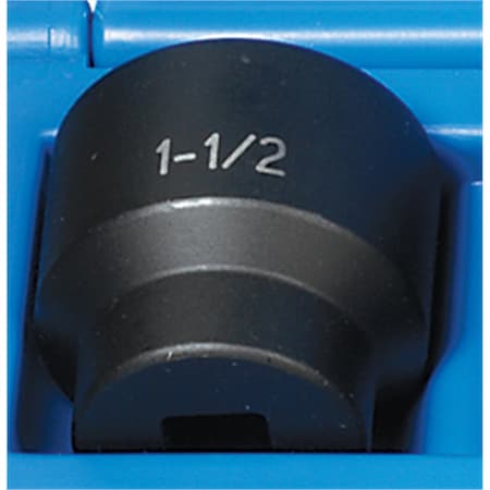 Grey Pneumatic 1/2" Drive, 1-1/2 Size, SAE Socket, 12 Points, 1-1/2", 1/2"D, 12pt. 2148R