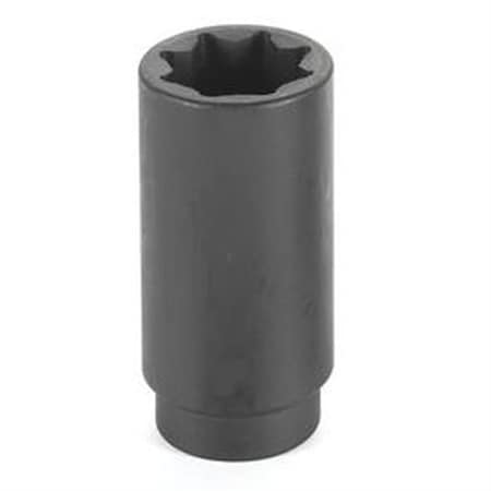 Grey Pneumatic 1/2" Drive, 5/8 Size, SAE Socket, 8 Points, 5/8", 1/2"D, 8pt. D 2520SD