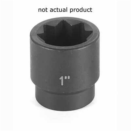 Grey Pneumatic 1/2" Drive, 11/16 Size, SAE Socket, 8 Points 2522S