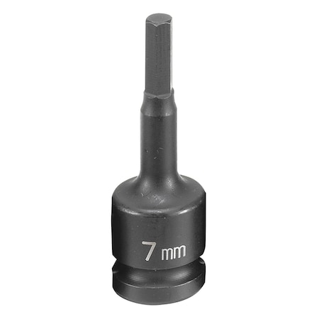 Grey Pneumatic 1/2" Drive, 7mm Size, Metric Socket, 6 Points 2907M