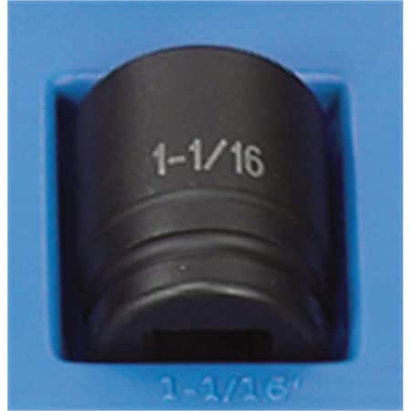 Grey Pneumatic 3/4" Drive, 1-1/16" Size, SAE Socket, 6 Points, 1-1/16", 3/4"D, 6pt. 3034R
