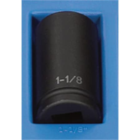 Grey Pneumatic 3/4" Drive, 1-1/8" Size, SAE Socket, 6 Points, 1-1/8", 3/4"D, 6pt. D 3036D