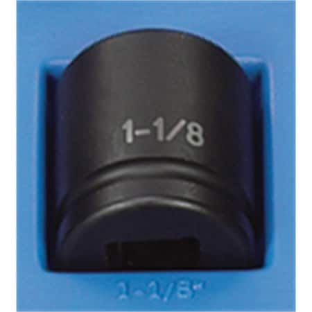 Grey Pneumatic 3/4" Drive, 1-1/8" Size, SAE Socket, 6 Points, 1-1/8", 3/4"D, 6pt. 3036R