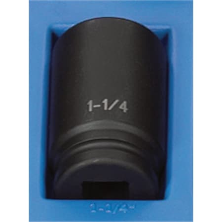 Grey Pneumatic 3/4" Drive, 1-1/4" Size, SAE Socket, 6 Points, 1-1/4", 3/4"D, 6pt. D 3040D