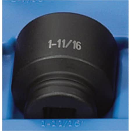 Grey Pneumatic 3/4" Drive, 1-11/16" Size, SAE Socket, 6 Points, 1-11/16", 3/4"D, 6pt. 3054R