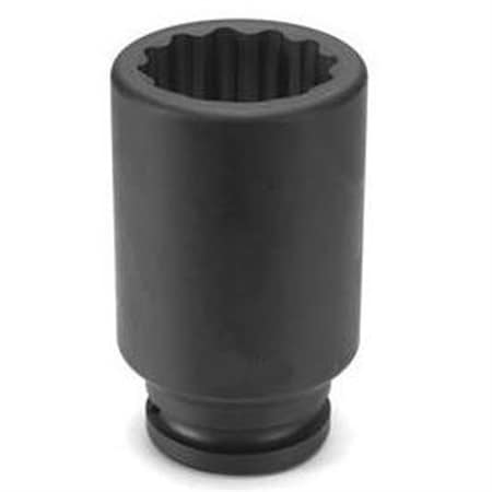 Grey Pneumatic 3/4" Drive, 3/4" Size, SAE Socket, 12 Points, 3/4Dx3/4, 12pt., D 3124D