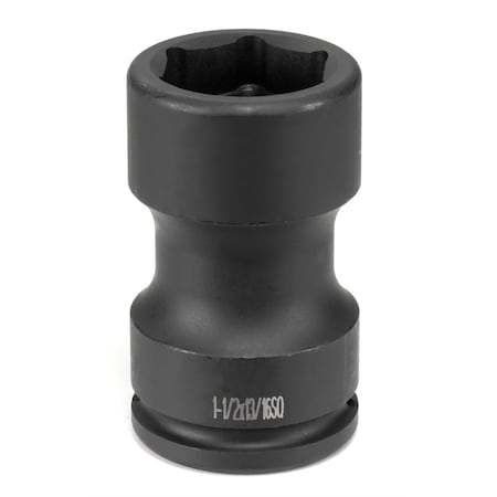 Grey Pneumatic 3/4" Drive, 1-1/2" Size, SAE Socket, 6 Points, Budd 1-1/2", 3/4"D, Black 3223C
