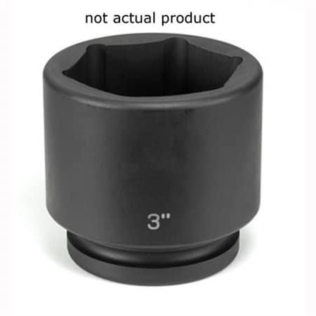 Grey Pneumatic 1" Drive, 1-9/16" Size, SAE Socket, 6 Points, 1-9/16", 1"D, Impact, Blk 4050R
