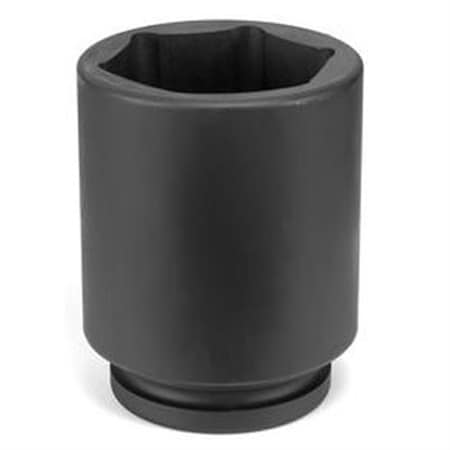 Grey Pneumatic 1" Drive, 2-1/4" Size, SAE Socket, 6 Points, 2-1/4", 1"D, Impact, D, Blk 4072D