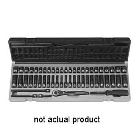 Grey Pneumatic 1/4" Drive, 7mm Metric Socket, 6 Points, Duo-1/4"Dx10mm, Standard 89007MD