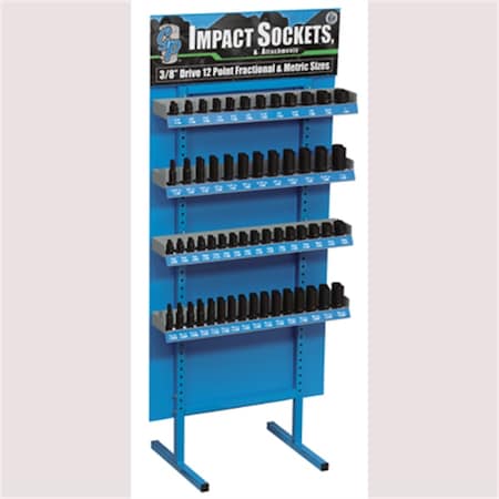 Grey Pneumatic 3/8" Drive 12 Point Fractional & Metric Display D156-12