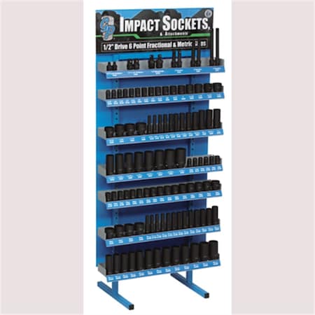 Grey Pneumatic 3/4"DR 6PT FRACT. DISPLAY D354