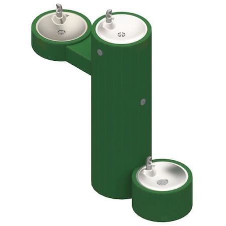 Murdock® Contemporary Outdoor Fountain, Bi-Lvl, Rd Ped, w/PF GRM45-PF