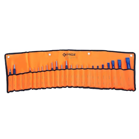 Groz Punch and Chisel Set, 24 pcs. 33003