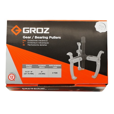 Groz Bearing Pliers, 3 Jaw, 75mm 36030