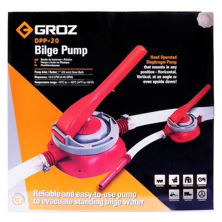 Groz Diaphragm/Bilge Pump 25 Lpm 44500