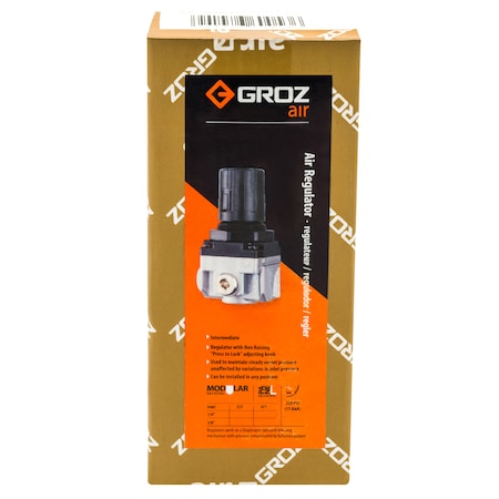 Groz Air Regulator, Intermediate, 3/8" NPT 60053