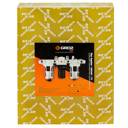 Groz Air FRL, Polycrbnte Bwl, Intrmdte, 3/8"NPT 60551