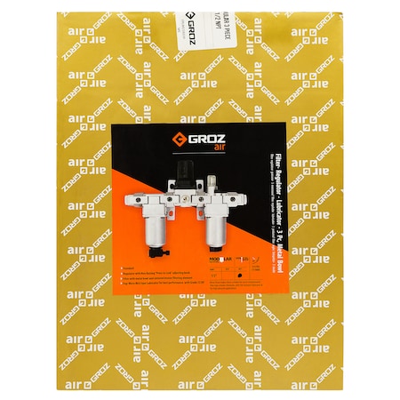 Groz Air FRL, Metal Bowl, Standard, 1/2" NPT 60582