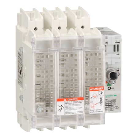 Schneider Electric Disconnect Switch, Fusible, 3P, Three Phase, External Frontal GS2JU3N