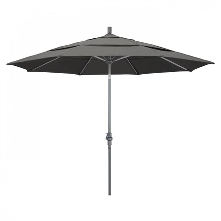 California Umbrella Patio Umbrella, Octagon, 110.5" H, Sunbrella Fabric, Charcoal 194061012796