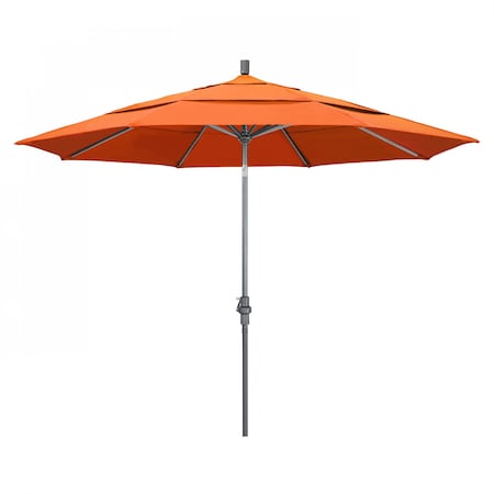 California Umbrella Patio Umbrella, Octagon, 110.5" H, Sunbrella Fabric, Tangerine 194061012826
