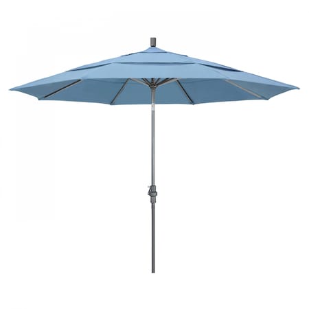California Umbrella Patio Umbrella, Octagon, 110.5" H, Sunbrella Fabric, Air Blue 194061012857