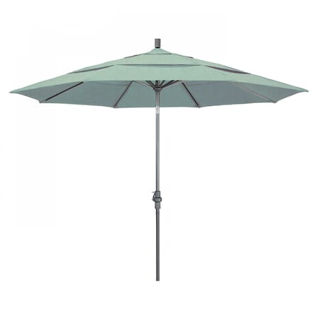 California Umbrella Patio Umbrella, Octagon, 110.5" H, Sunbrella Fabric, Spa 194061012864