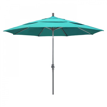 California Umbrella Patio Umbrella, Octagon, 110.5" H, Sunbrella Fabric, Aruba 194061012895