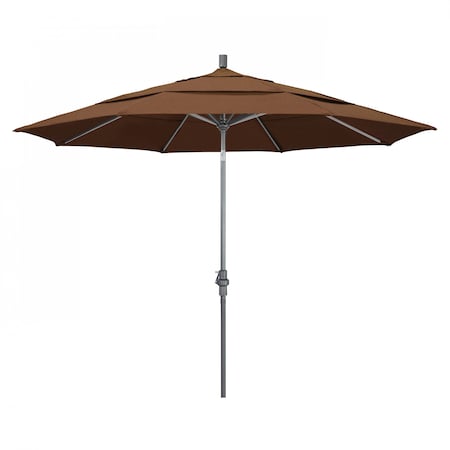 California Umbrella Patio Umbrella, Octagon, 110.5" H, Sunbrella Fabric, Teak 194061013038