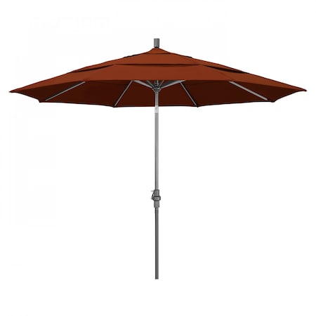 California Umbrella Patio Umbrella, Octagon, 110.5" H, Pacifica Fabric, Brick 194061013472