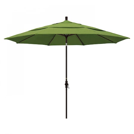 California Umbrella Patio Umbrella, Octagon, 110.5" H, Sunbrella Fabric, Spectrum Cilantro 194061013557