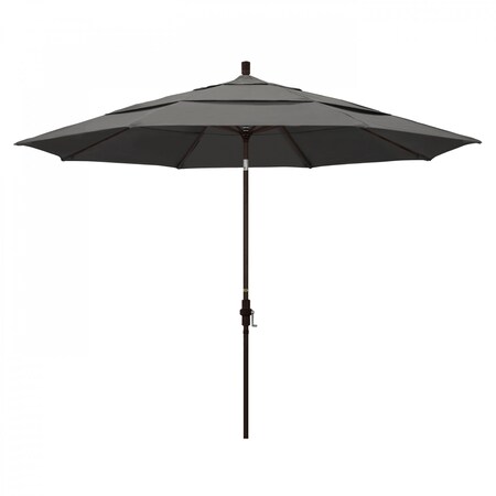 California Umbrella Patio Umbrella, Octagon, 110.5" H, Sunbrella Fabric, Charcoal 194061013632