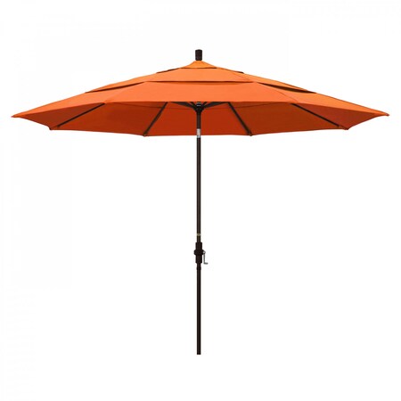 California Umbrella Patio Umbrella, Octagon, 110.5" H, Sunbrella Fabric, Tangerine 194061013663