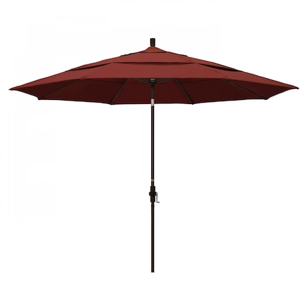 California Umbrella Patio Umbrella, Octagon, 110.5" H, Sunbrella Fabric, Henna 194061013670