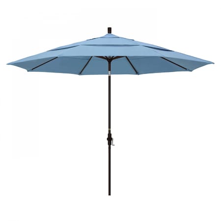 California Umbrella Patio Umbrella, Octagon, 110.5" H, Sunbrella Fabric, Air Blue 194061013694